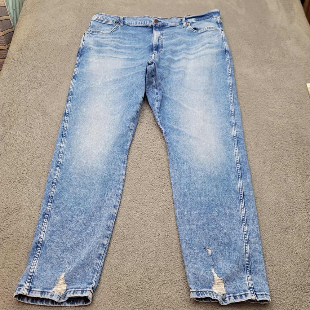 Wrangler Jeans Mens 42x31 Blue Sundown Relaxed Taper Stretch 112332593